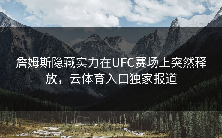 詹姆斯隐藏实力在UFC赛场上突然释放，云体育入口独家报道