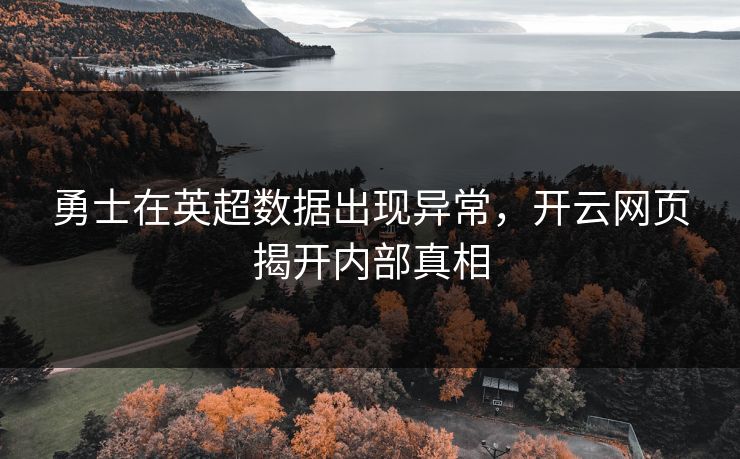 勇士在英超数据出现异常，开云网页揭开内部真相